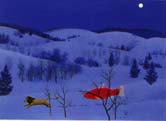 Painting - Snow Lion with Fish